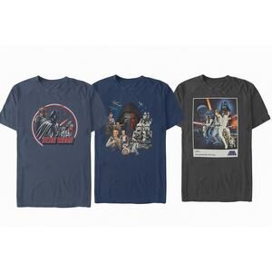 Star Wars Graphic T-Shirt Bundle Men’s L & XL Disney Lucasfilm Lot of 3 Tees